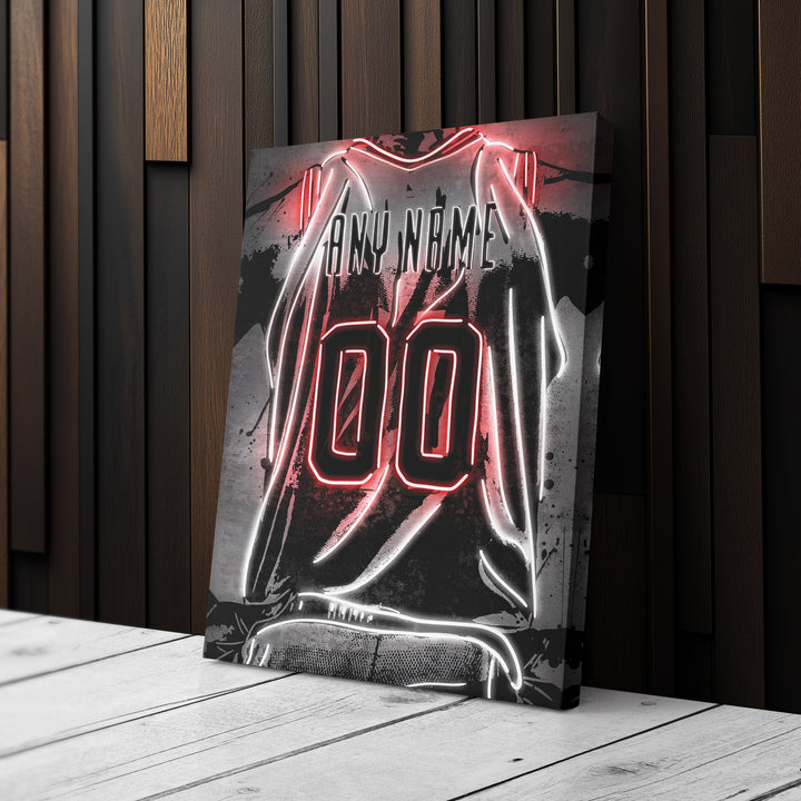 Portland Trail Blazers Custom Jersey Canvas | Neon Wall Art