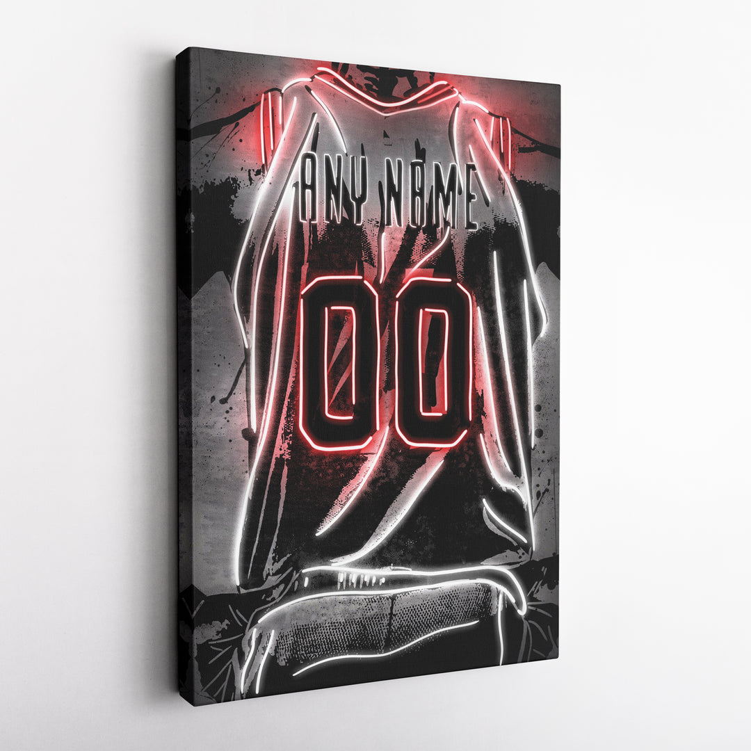 Portland Trail Blazers Custom Jersey Canvas | Neon Wall Art
