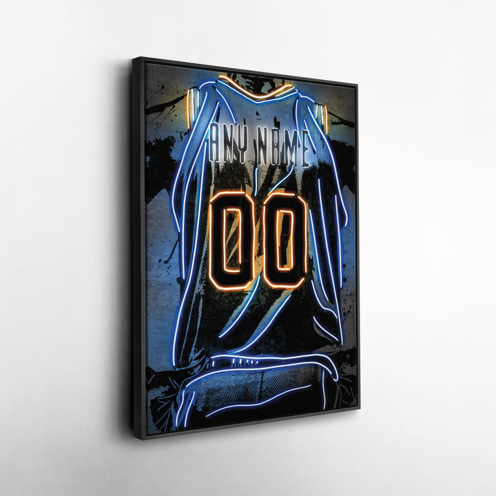 New York Knicks Custom Jersey Canvas | Neon Wall Art