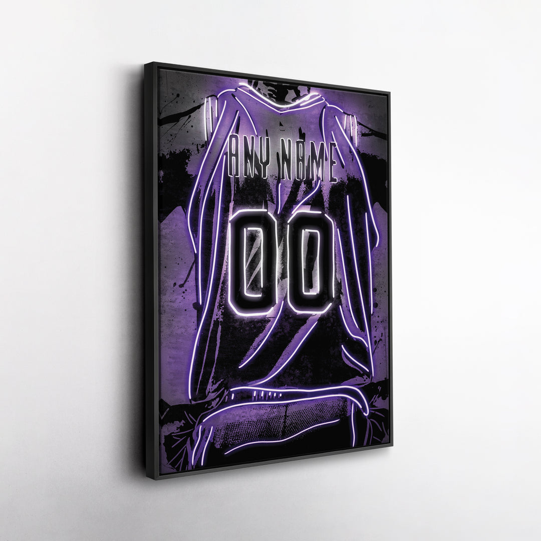 Phoenix Suns Custom Jersey Canvas | Neon Wall Art