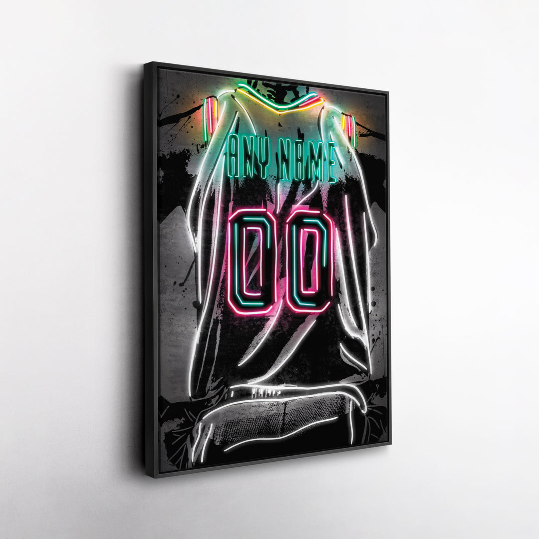 San Antonio Spurs Custom Jersey Canvas | Neon Wall Art
