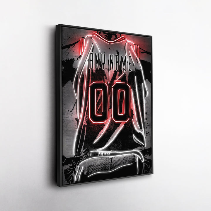 Portland Trail Blazers Custom Jersey Canvas | Neon Wall Art