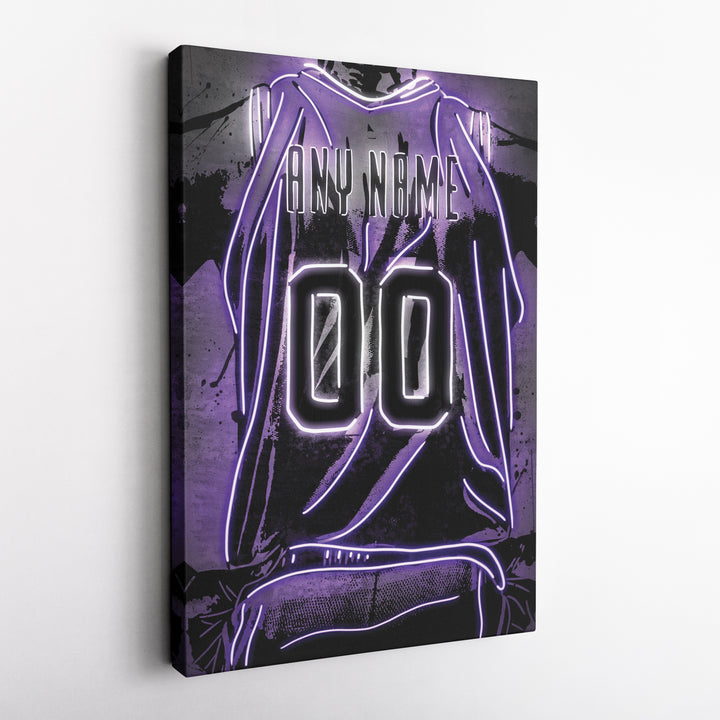 Phoenix Suns Custom Jersey Canvas | Neon Wall Art