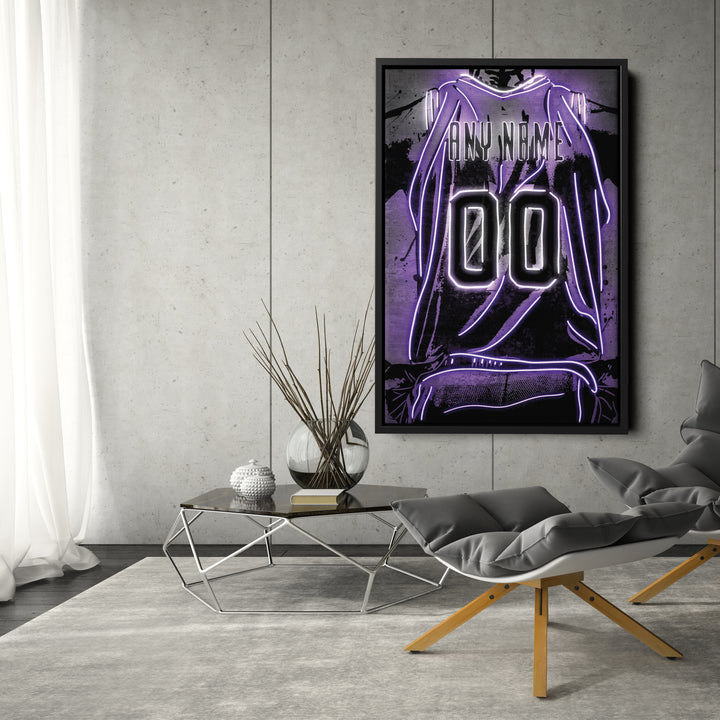 Phoenix Suns Custom Jersey Canvas | Neon Wall Art