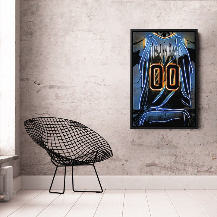 New York Knicks Custom Jersey Canvas | Neon Wall Art