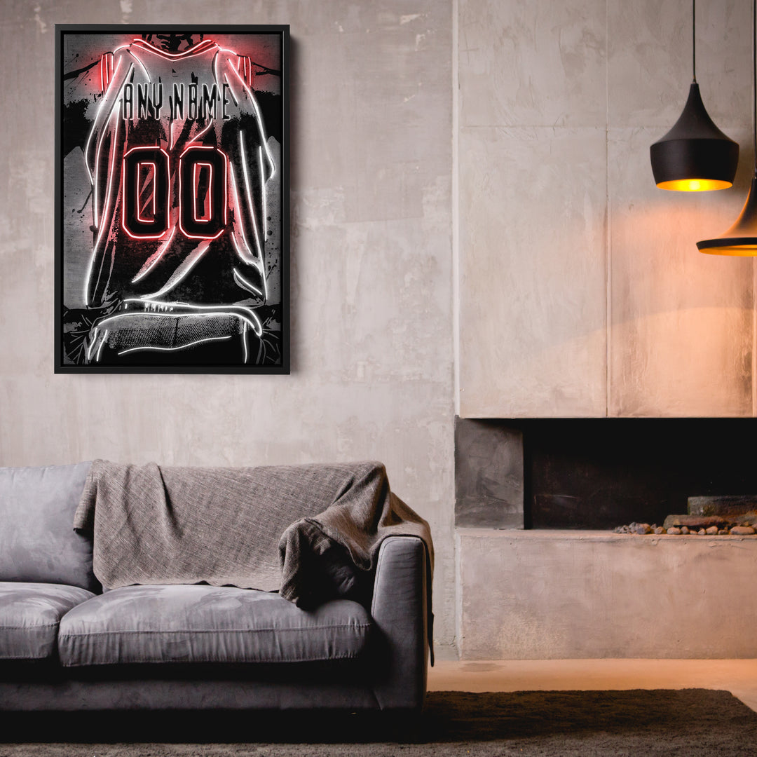 Portland Trail Blazers Custom Jersey Canvas | Neon Wall Art