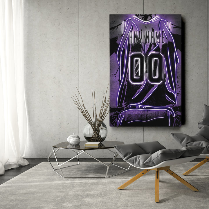 Phoenix Suns Custom Jersey Canvas | Neon Wall Art