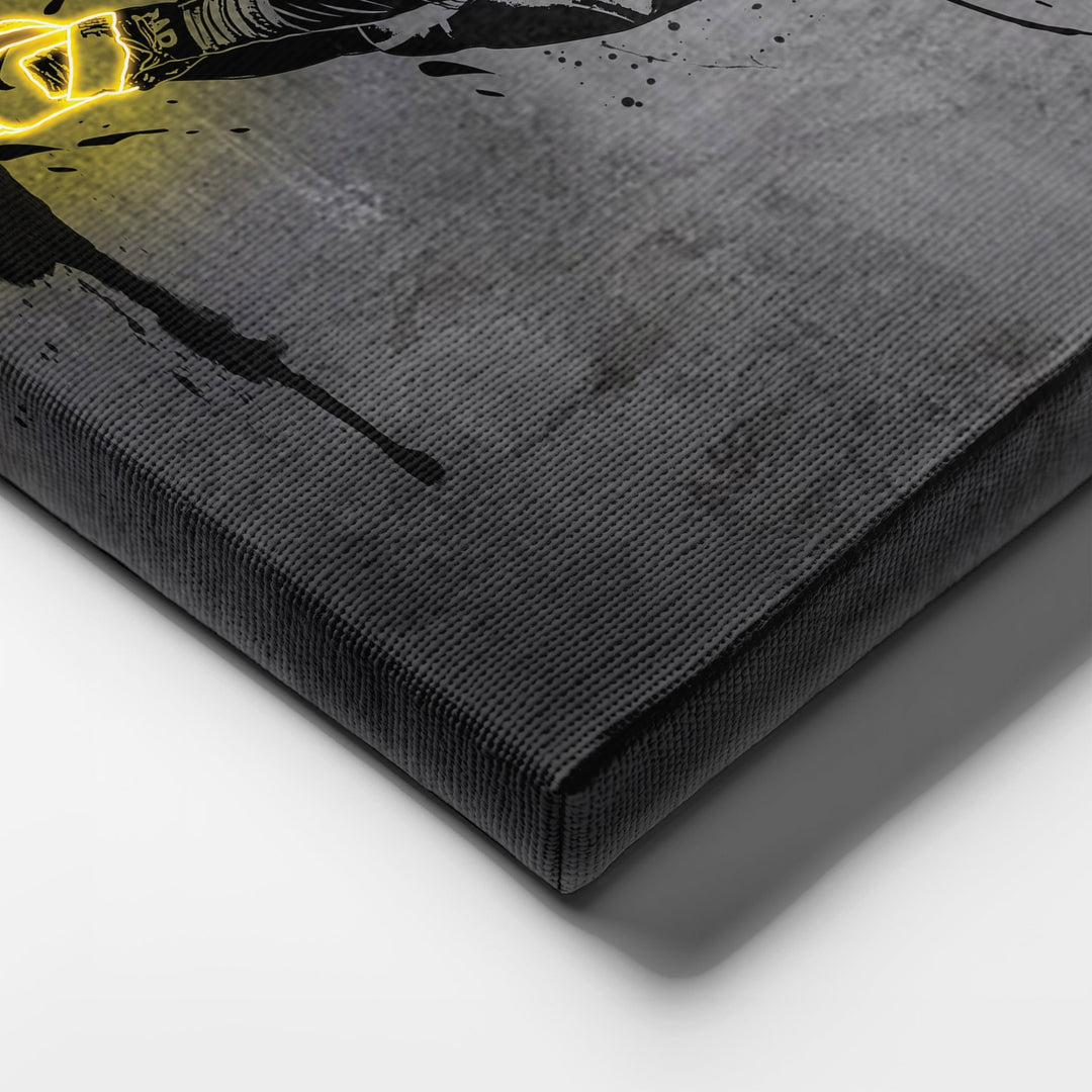 Aaron Donald Neon Canvas Art | Modern Wall Decor for Rams Fans - CanvasNeon