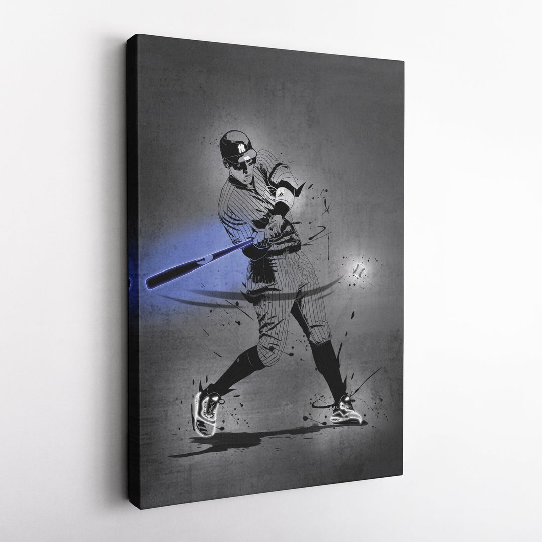 Aaron Judge Neon Canvas Art | Modern Wall Decor for Yankees Fans - CanvasNeon