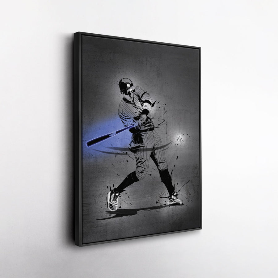 Aaron Judge Neon Canvas Art | Modern Wall Decor for Yankees Fans - CanvasNeon