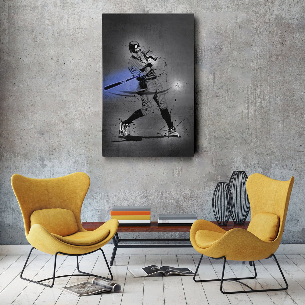 Aaron Judge Neon Canvas Art | Modern Wall Decor for Yankees Fans - CanvasNeon