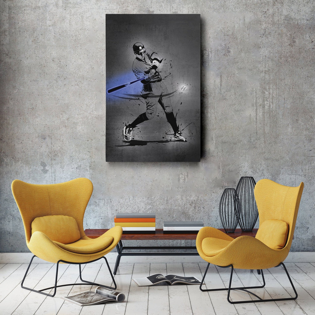 Aaron Judge Neon Canvas Art | Modern Wall Decor for Yankees Fans - CanvasNeon