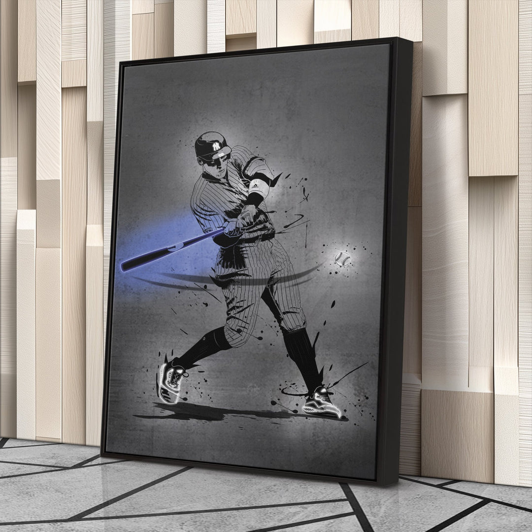 Aaron Judge Neon Canvas Art | Modern Wall Decor for Yankees Fans - CanvasNeon