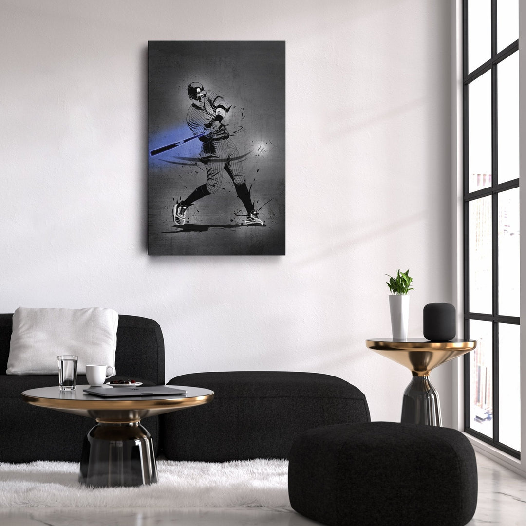 Aaron Judge Neon Canvas Art | Modern Wall Decor for Yankees Fans - CanvasNeon