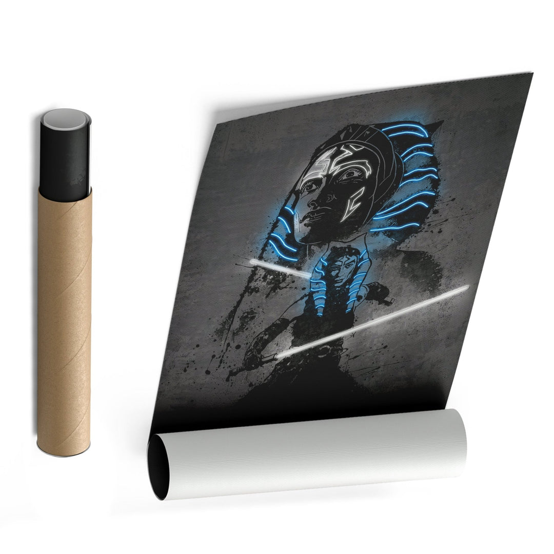 Ahsoka Tano Canvas | Star Wars Neon Wall Art - CanvasNeon
