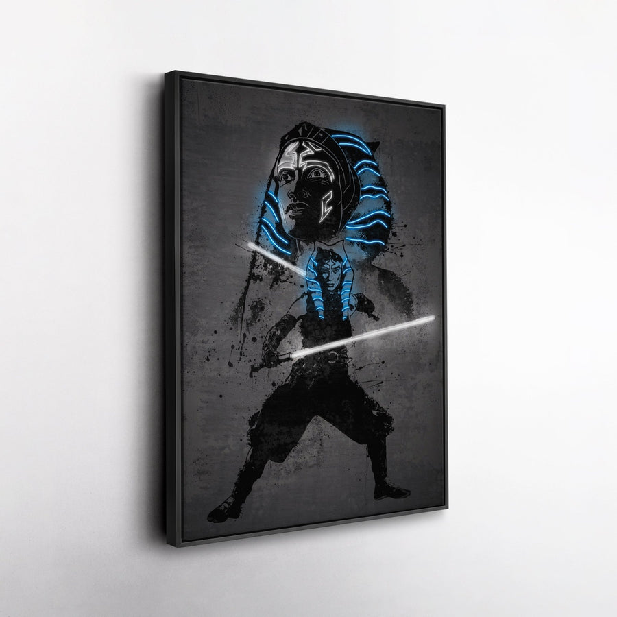 Ahsoka Tano Canvas | Star Wars Neon Wall Art - CanvasNeon