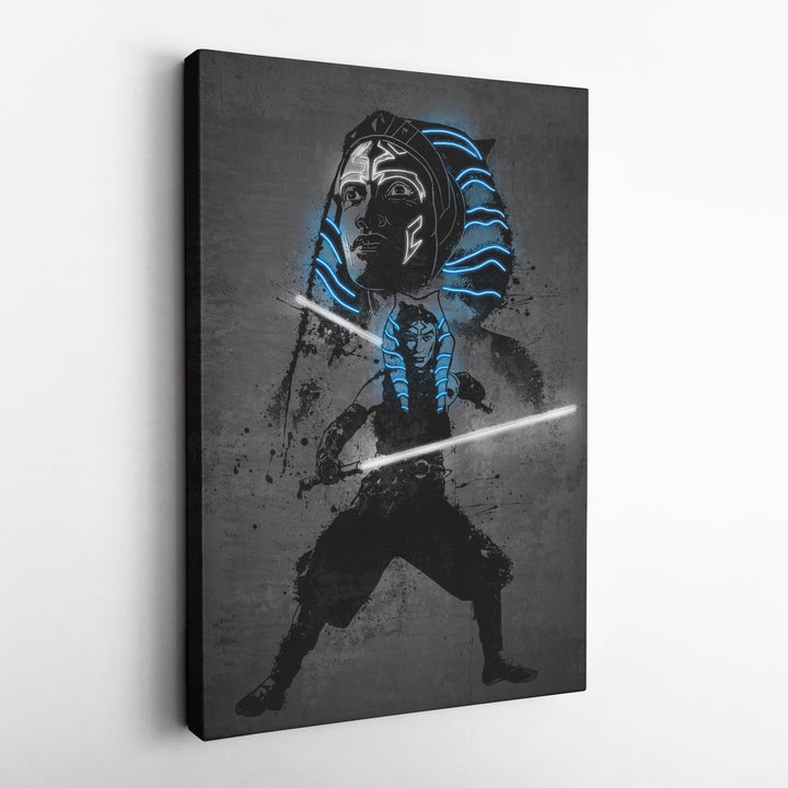 Ahsoka Tano Canvas | Star Wars Neon Wall Art - CanvasNeon