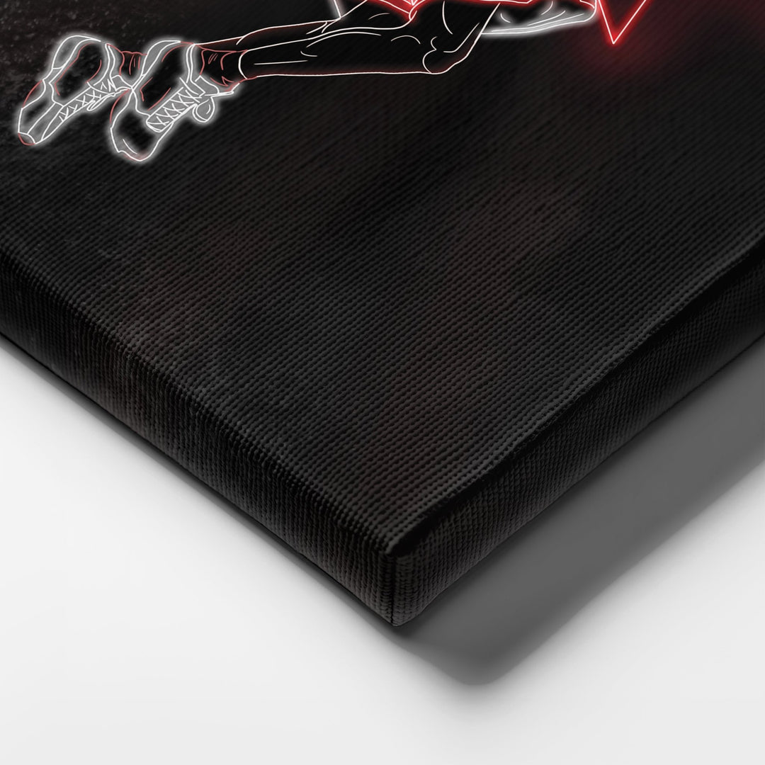 Allen Iverson Neon Canvas Art | 76ers Wall Decor - CanvasNeon