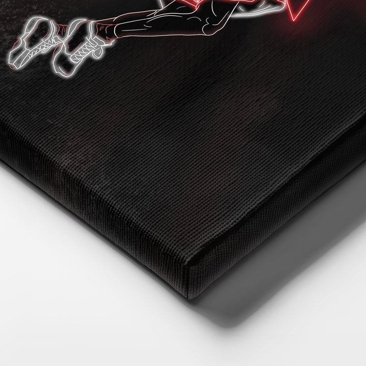 Allen Iverson Neon Canvas Art | 76ers Wall Decor - CanvasNeon