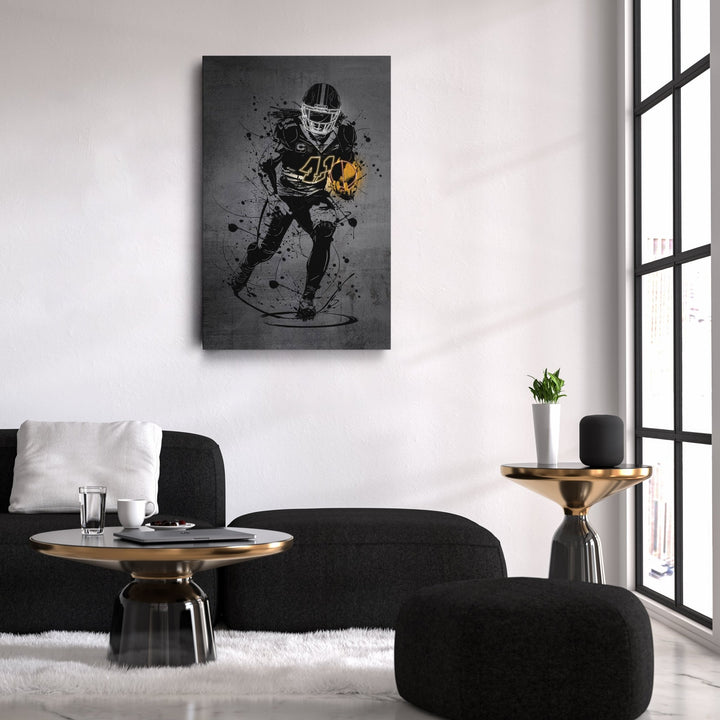 Alvin Kamara Neon Canvas Art | Modern Wall Decor for Saints Fans - CanvasNeon