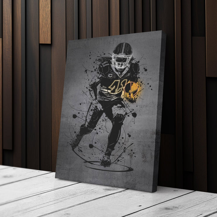 Alvin Kamara Neon Canvas Art | Modern Wall Decor for Saints Fans - CanvasNeon