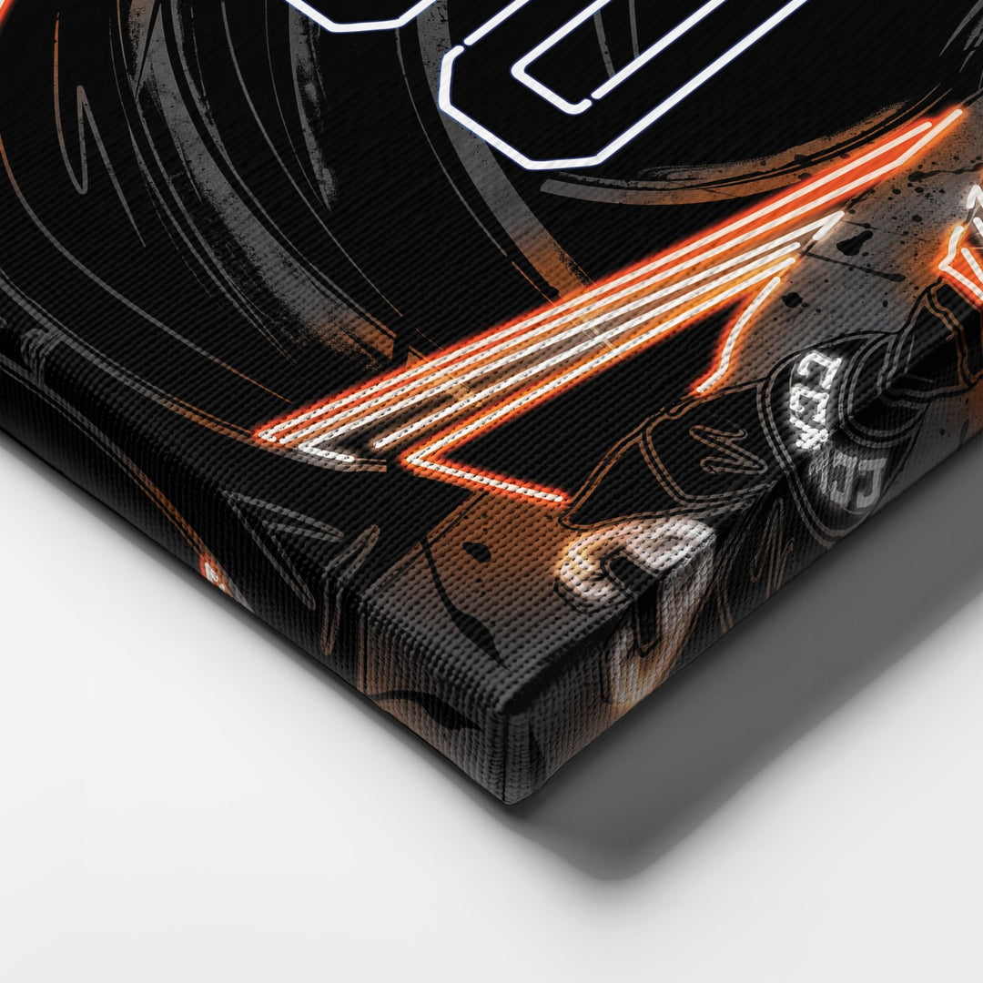 Anaheim Ducks Custom Jersey Canvas | Neon Wall Art - CanvasNeon