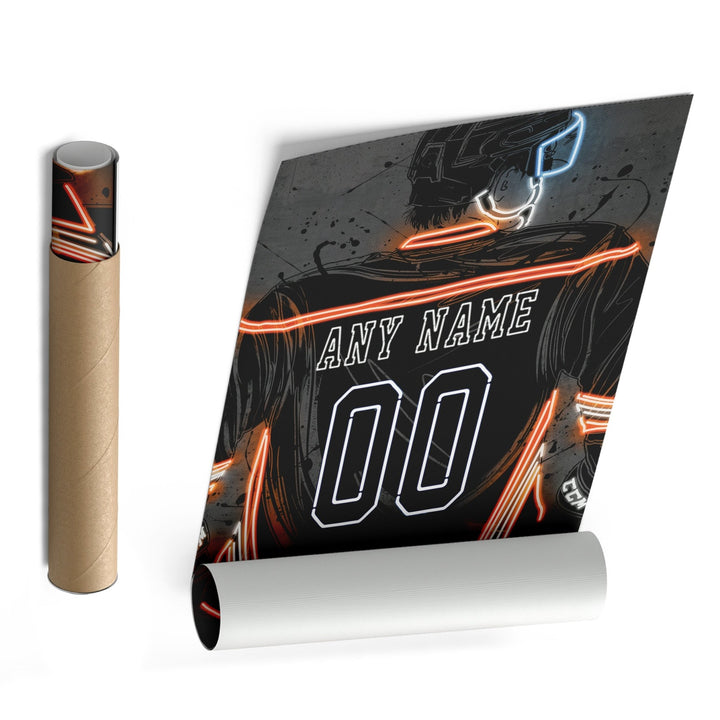 Anaheim Ducks Custom Jersey Canvas | Neon Wall Art - CanvasNeon
