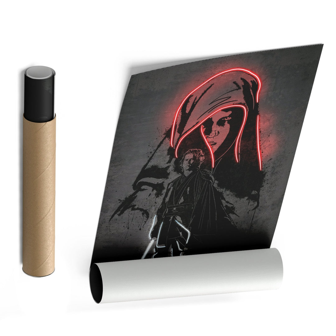 Anakin Skywalker Canvas | Star Wars Neon Wall Art - CanvasNeon