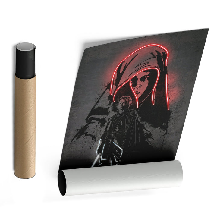 Anakin Skywalker Canvas | Star Wars Neon Wall Art - CanvasNeon