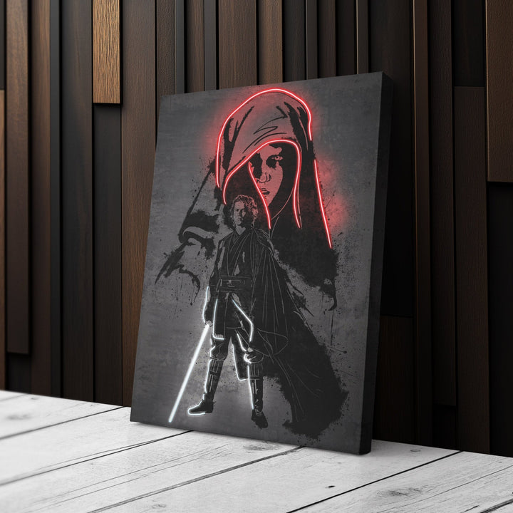Anakin Skywalker Canvas | Star Wars Neon Wall Art - CanvasNeon
