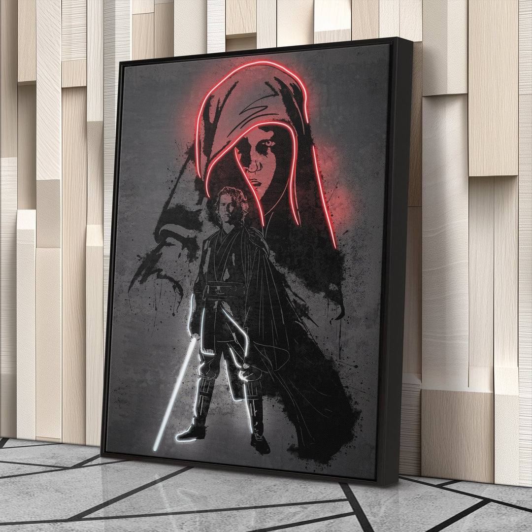 Anakin Skywalker Canvas | Star Wars Neon Wall Art - CanvasNeon