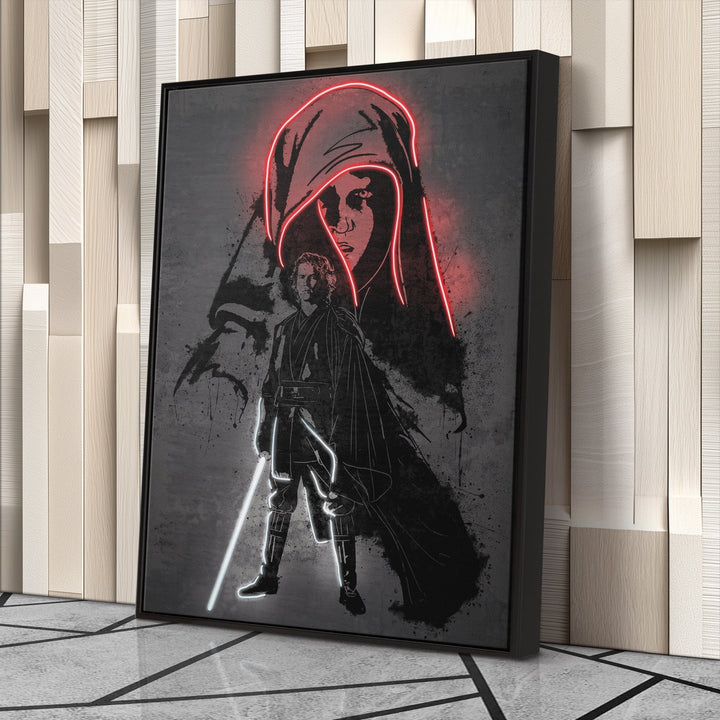 Anakin Skywalker Canvas | Star Wars Neon Wall Art - CanvasNeon