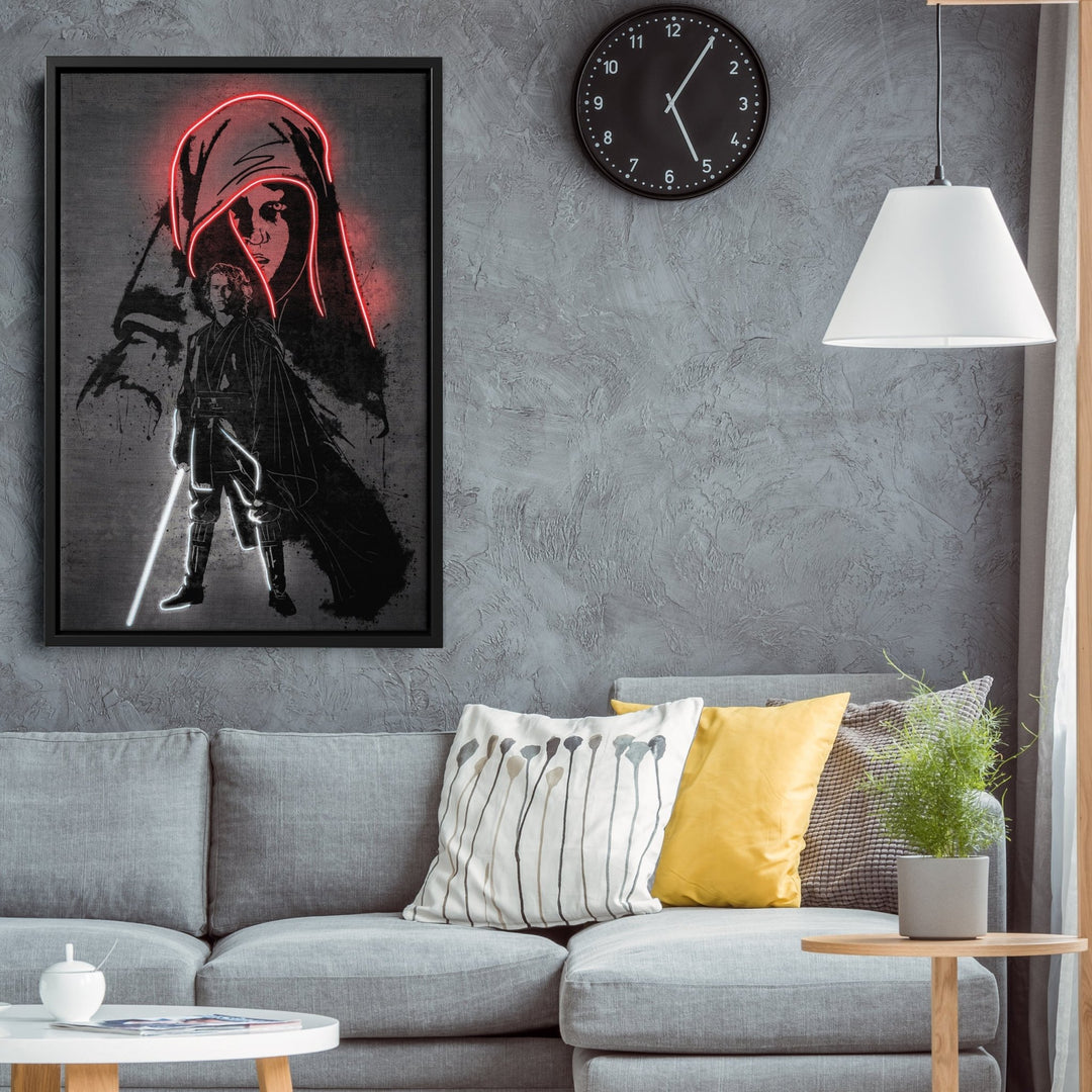 Anakin Skywalker Canvas | Star Wars Neon Wall Art - CanvasNeon