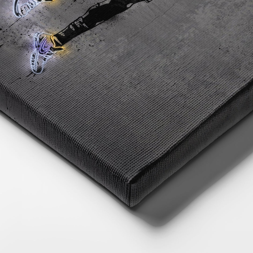 Anthony Davis Neon Canvas Art | Modern Wall Decor for Lakers Fans - CanvasNeon