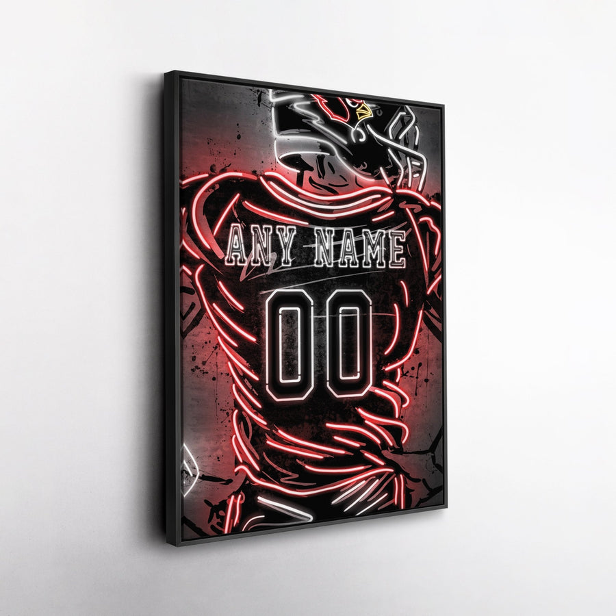 Arizona Cardinals Custom Jersey Canvas | Neon Wall Art - CanvasNeon