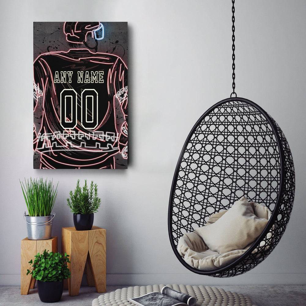 Arizona Coyotes Custom Jersey Canvas | Neon Wall Art - CanvasNeon