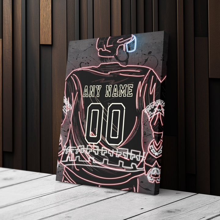 Arizona Coyotes Custom Jersey Canvas | Neon Wall Art - CanvasNeon