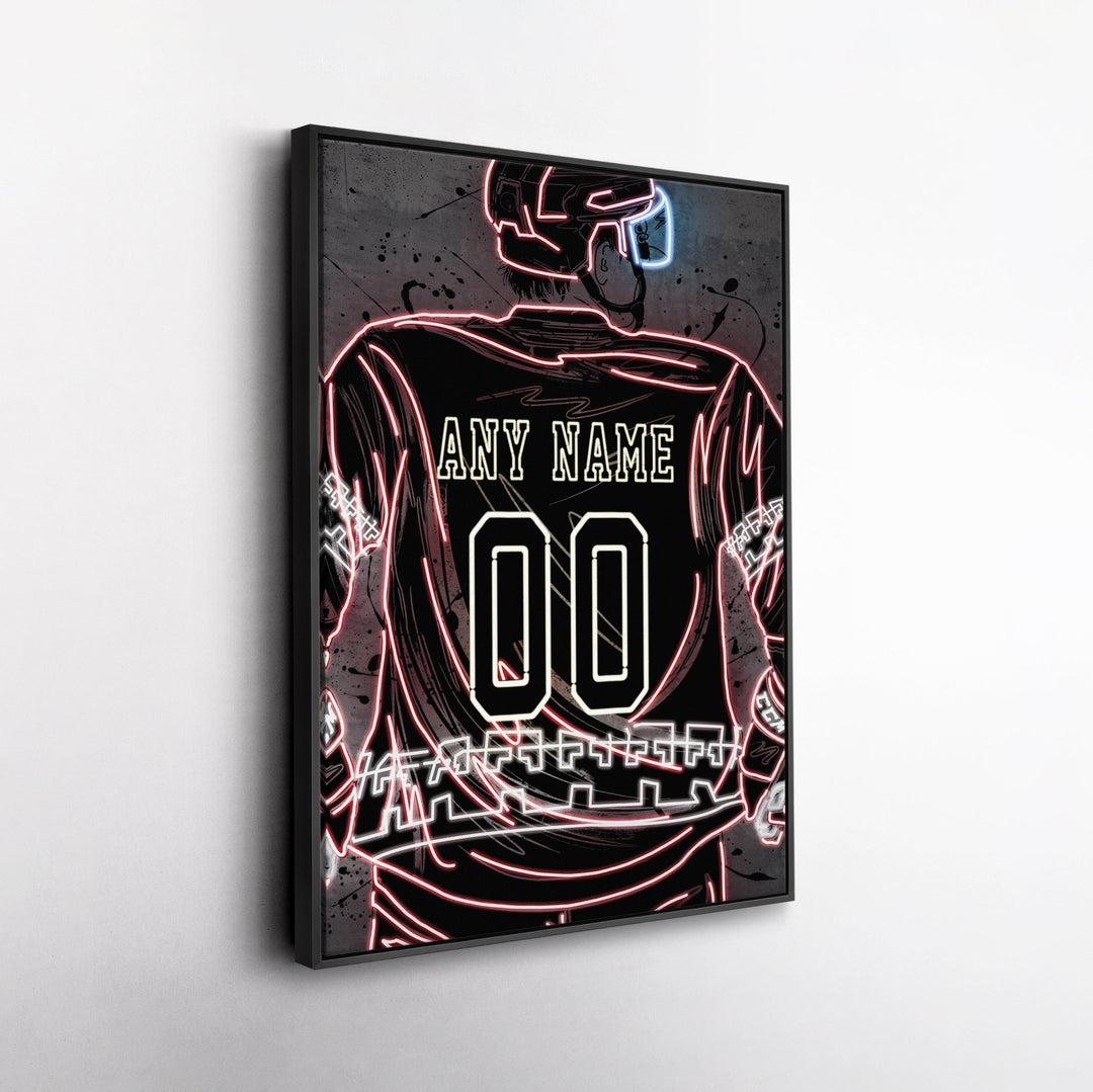 Arizona Coyotes Custom Jersey Canvas | Neon Wall Art - CanvasNeon