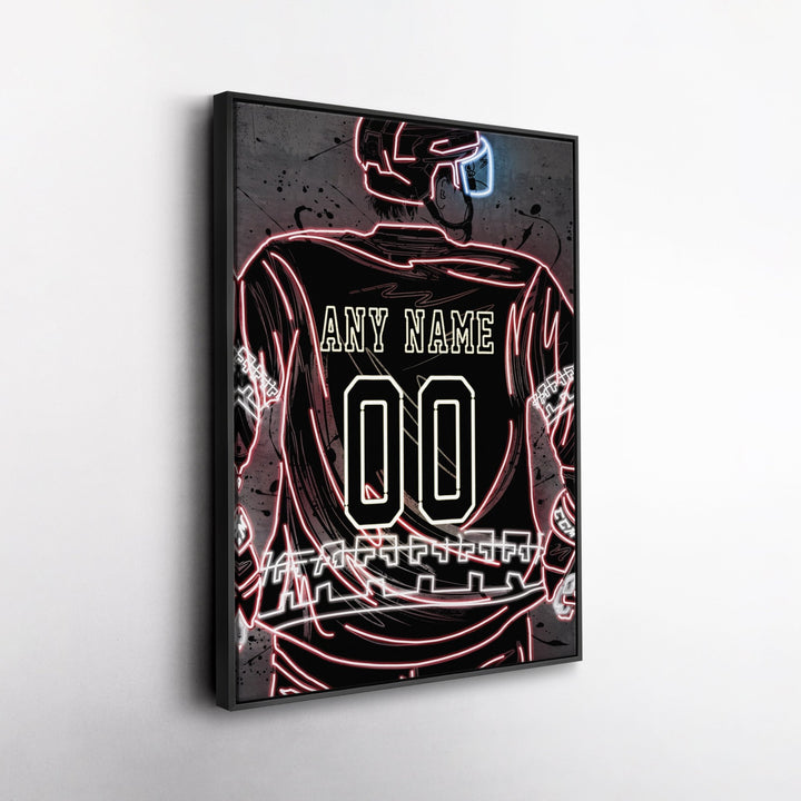 Arizona Coyotes Custom Jersey Canvas | Neon Wall Art - CanvasNeon