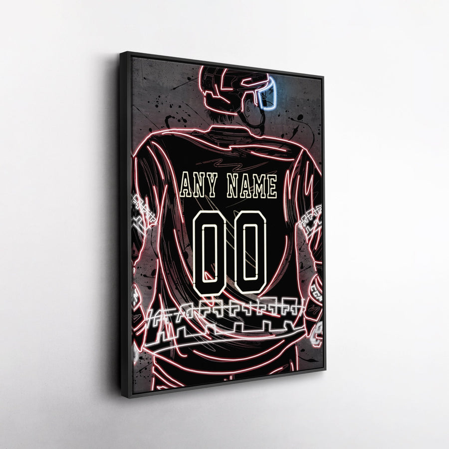 Arizona Coyotes Custom Jersey Canvas | Neon Wall Art - CanvasNeon