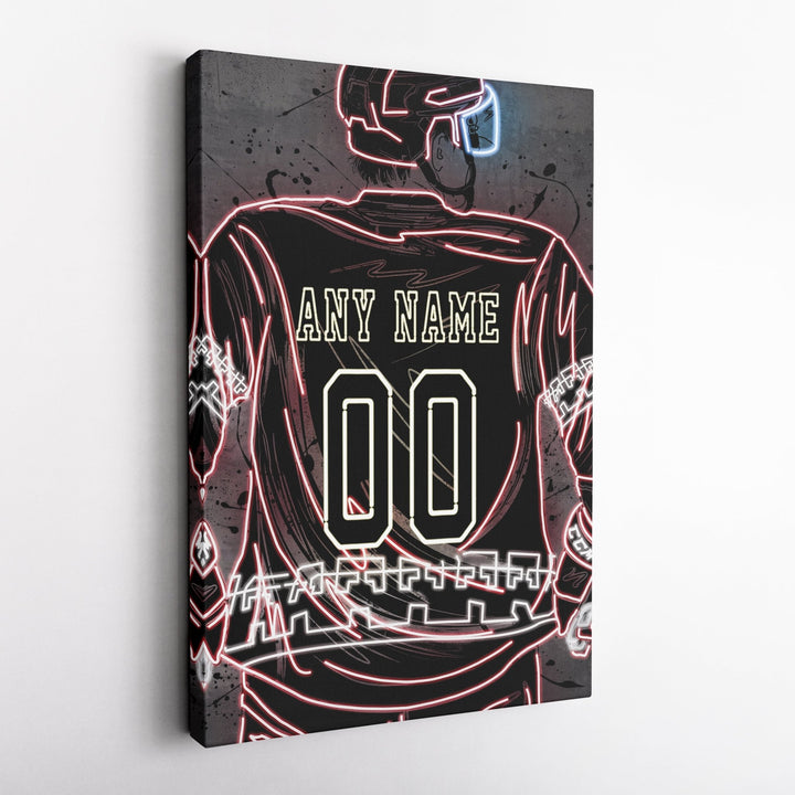 Arizona Coyotes Custom Jersey Canvas | Neon Wall Art - CanvasNeon