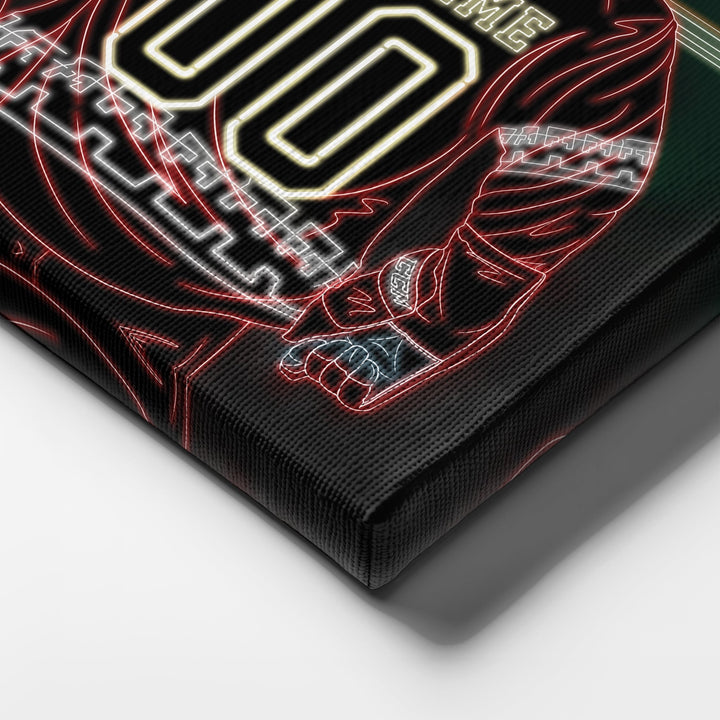 Arizona Coyotes Personalized Jersey Canvas | Neon Wall Art - CanvasNeon