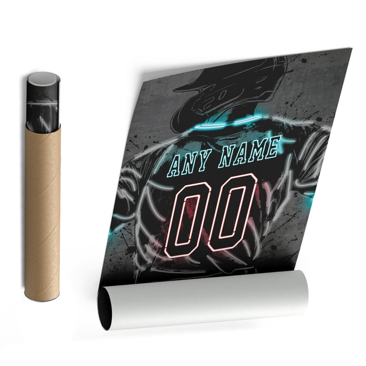 Arizona Diamondbacks Custom Jersey Canvas | Neon Wall Art - CanvasNeon