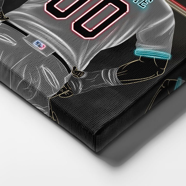Arizona Diamondbacks Personalized Jersey Canvas | Neon Wall Art - CanvasNeon