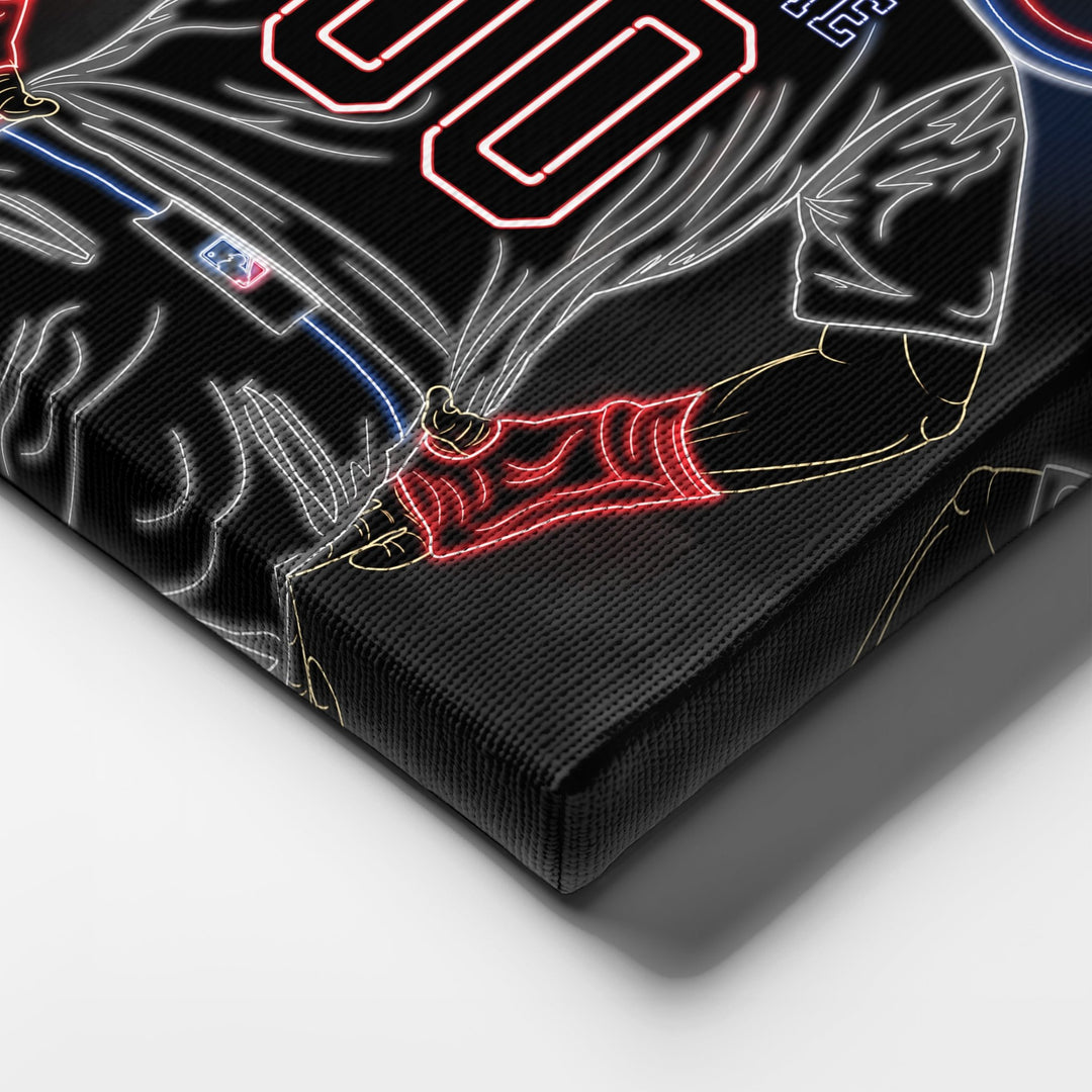 Atlanta Braves Personalized Jersey Canvas | Neon Wall Art - CanvasNeon