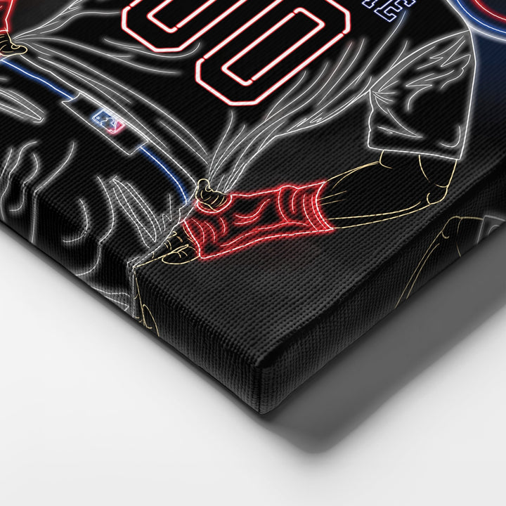Atlanta Braves Personalized Jersey Canvas | Neon Wall Art - CanvasNeon