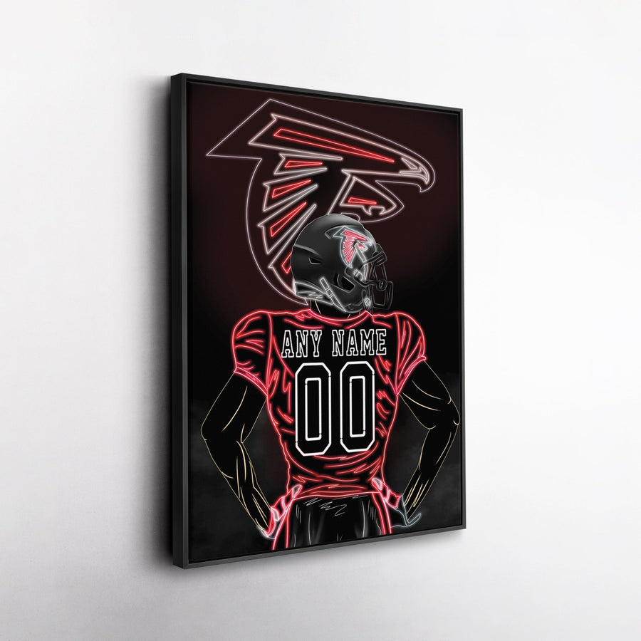 Atlanta Falcons Personalized Jersey Canvas | Neon Wall Art - CanvasNeon