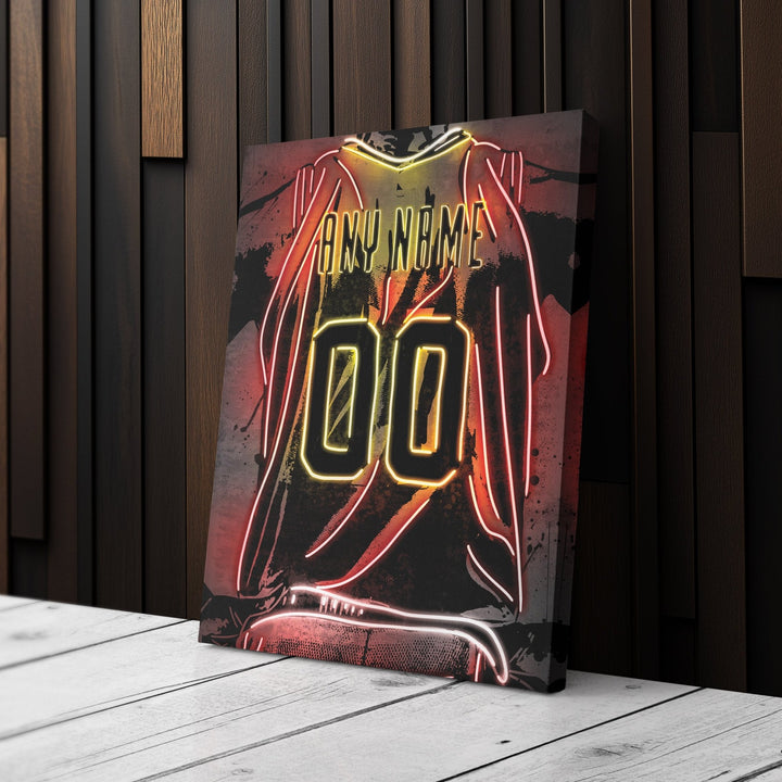 Atlanta Hawks Custom Jersey Canvas | Neon Wall Art - CanvasNeon