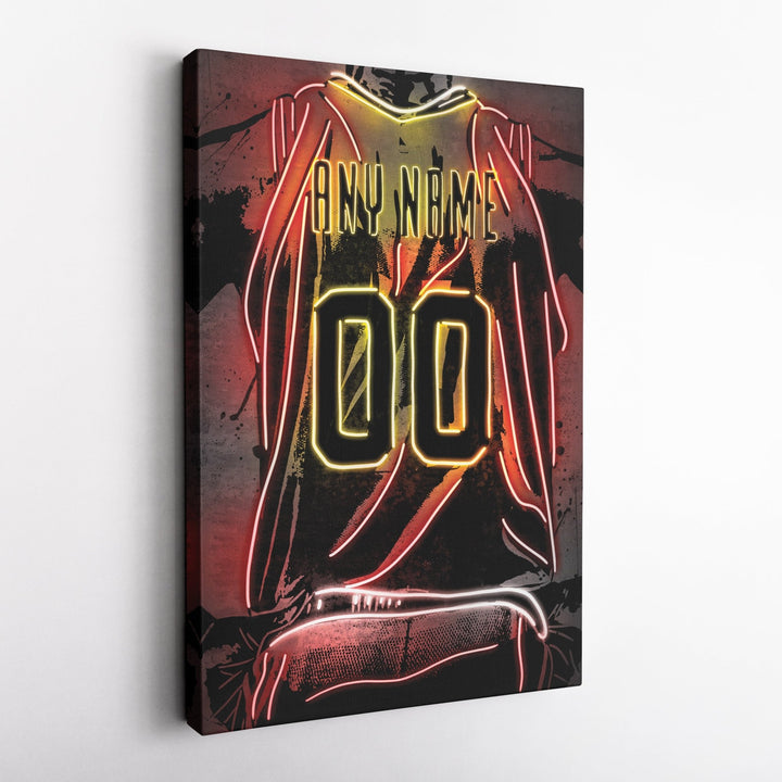 Atlanta Hawks Custom Jersey Canvas | Neon Wall Art - CanvasNeon