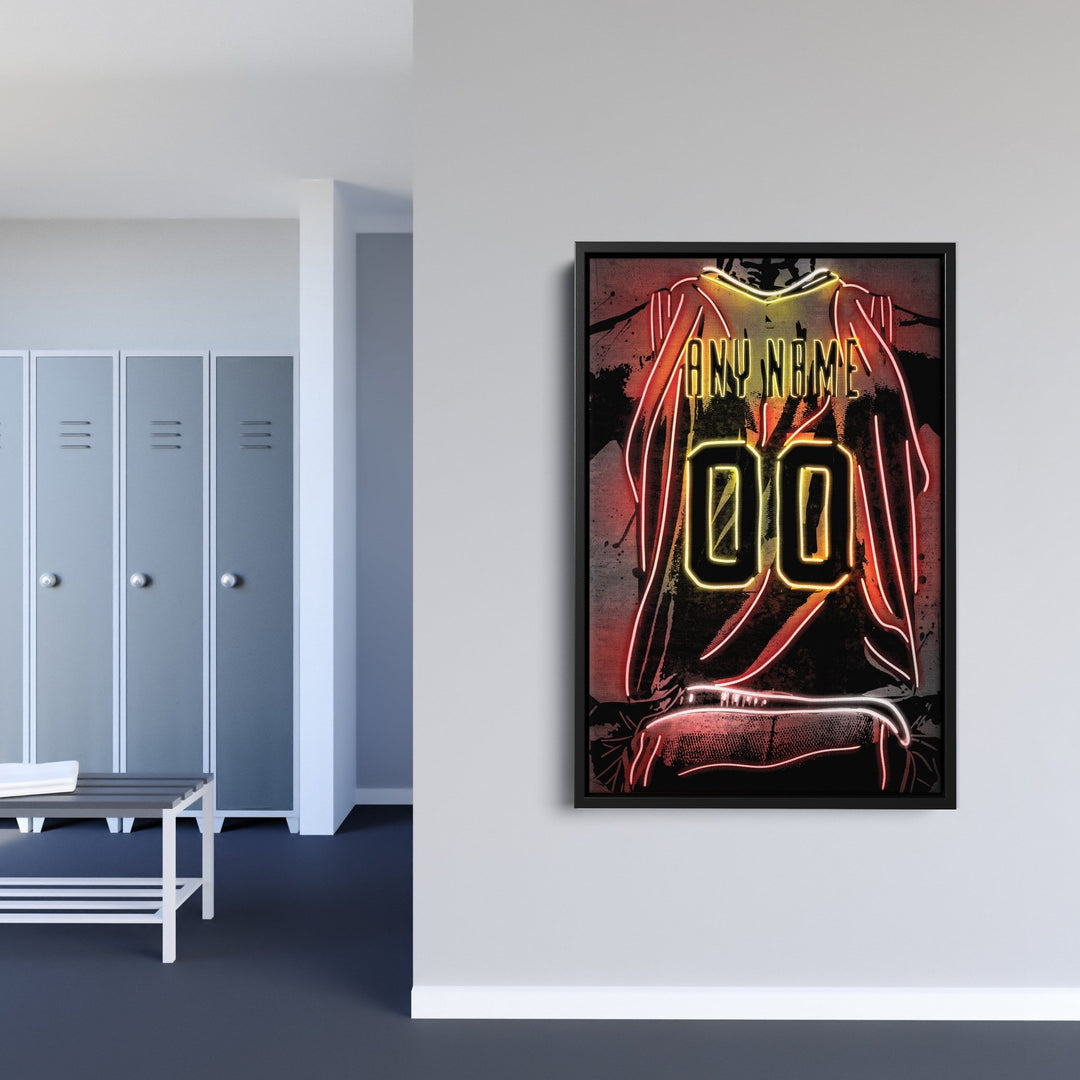 Atlanta Hawks Custom Jersey Canvas | Neon Wall Art - CanvasNeon